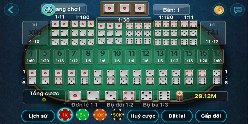 Cửa cược của tài xỉu Bet88